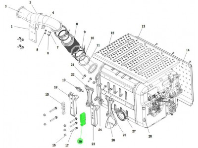 DZ96319740354   SCR箱垫套,SCR box gasket,济南向前汽车配件有限公司