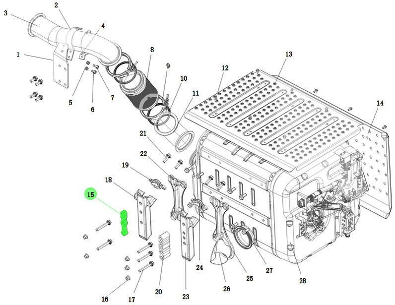 DZ97259543531  SCR箱垫套,SCR box gasket,济南向前汽车配件有限公司