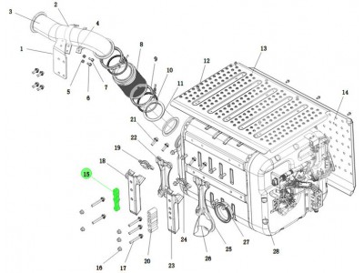 DZ97259543531  SCR箱垫套,SCR box gasket,济南向前汽车配件有限公司