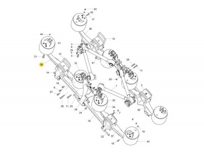 AZ99255282050  中桥左均衡梁总成,Middle bridge left balance beam assembly,济南向前汽车配件有限公司