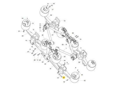 AZ9925528070  后桥左均衡梁总成,Rear axle left equalization beam,济南向前汽车配件有限公司