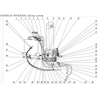 880860A0150 货箱倾卸机构 Container dumping Bodies  8808600A100 举升液压系统 Lifting system  8808610A003 举升传动轴组件 