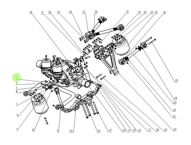 DZ95259680604   空心稳定杆总成,Hollow stabilizer rod assembly,济南向前汽车配件有限公司