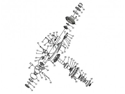 FDCZ16331593200016 后桥主减总成,Rear axle main reduction assembly,济南向前汽车配件有限公司