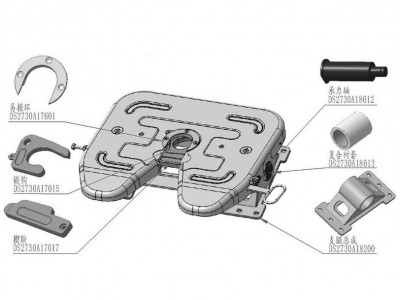 DS2730A17013  鞍座缓冲衬套,Saddle buffer bushing,济南向前汽车配件有限公司