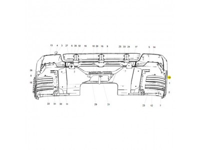 810W41610-0386  保险杠右装饰板,Bumper right trim panel,济南向前汽车配件有限公司