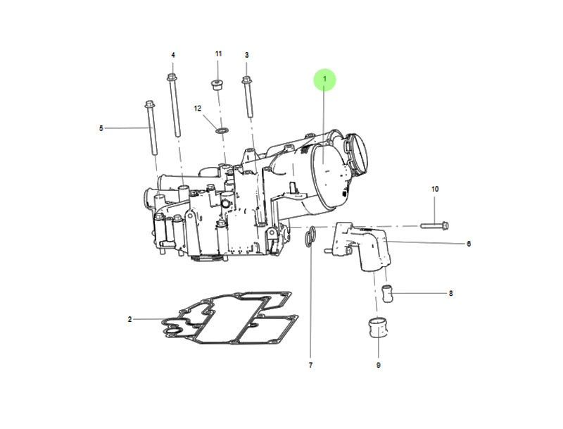 201V05005-3001 机油散热器壳,Oil radiator housing,济南向前汽车配件有限公司