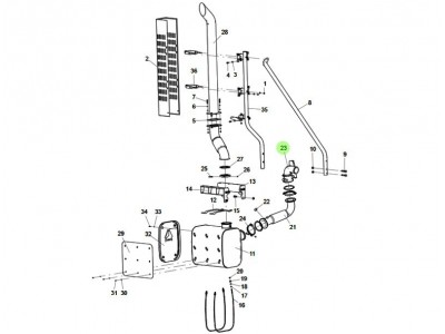 WG9725542199  EVB排气管总成,EVB exhaust pipe assembly,济南向前汽车配件有限公司