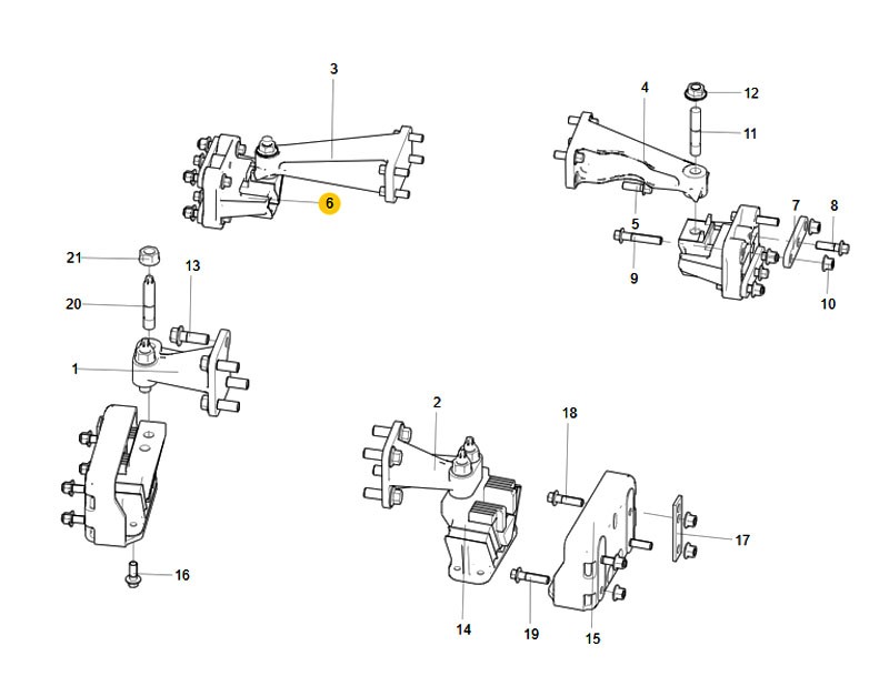 YG9525595040 前橡胶支承总成,Engine front support,济南向前汽车配件有限公司