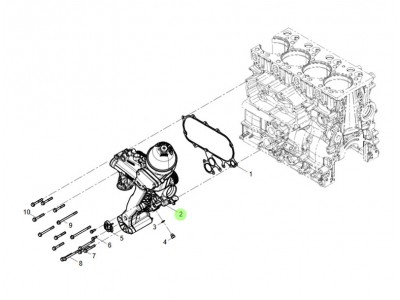 611600070166 机油滤清器及冷却器总成,Oil filter/cooler assembly,济南向前汽车配件有限公司