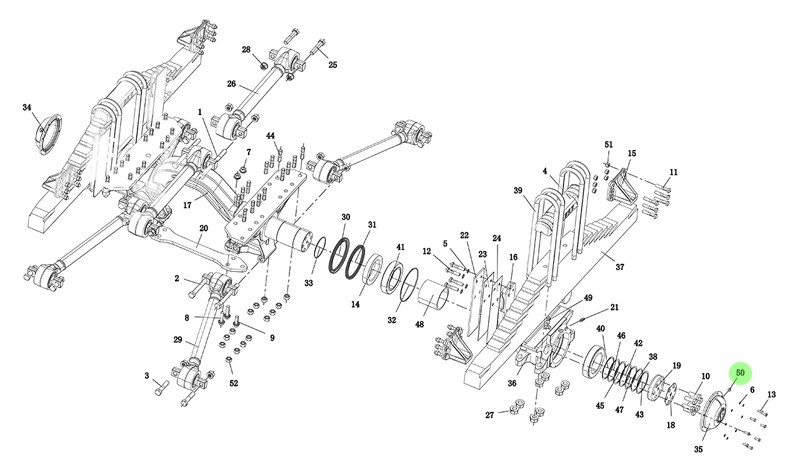 DZ91259520211 平衡轴左壳盖,Balance shaft left shell cover,济南向前汽车配件有限公司