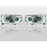 重汽豪卡H7大灯总成前大灯原厂新杠灯全LED大灯