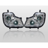 外贸出口重卡东风天龙专用全LED大灯双透镜超亮大灯配件