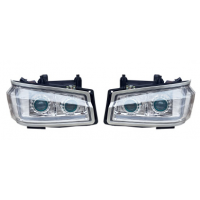 外贸出口重汽豪沃0708款全LED银金大灯总成 驾驶室前照明灯总成