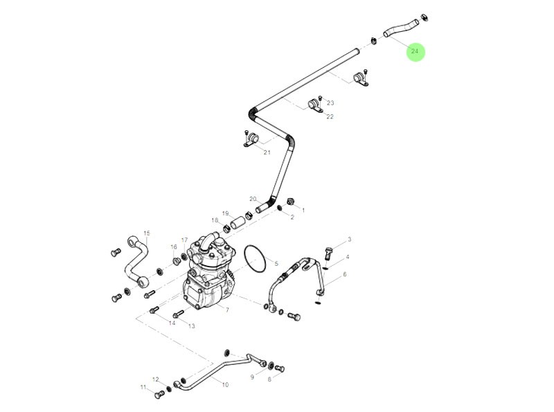 1001531747  气路连接胶管,Gas line connection rubber hose,济南向前汽车配件有限公司