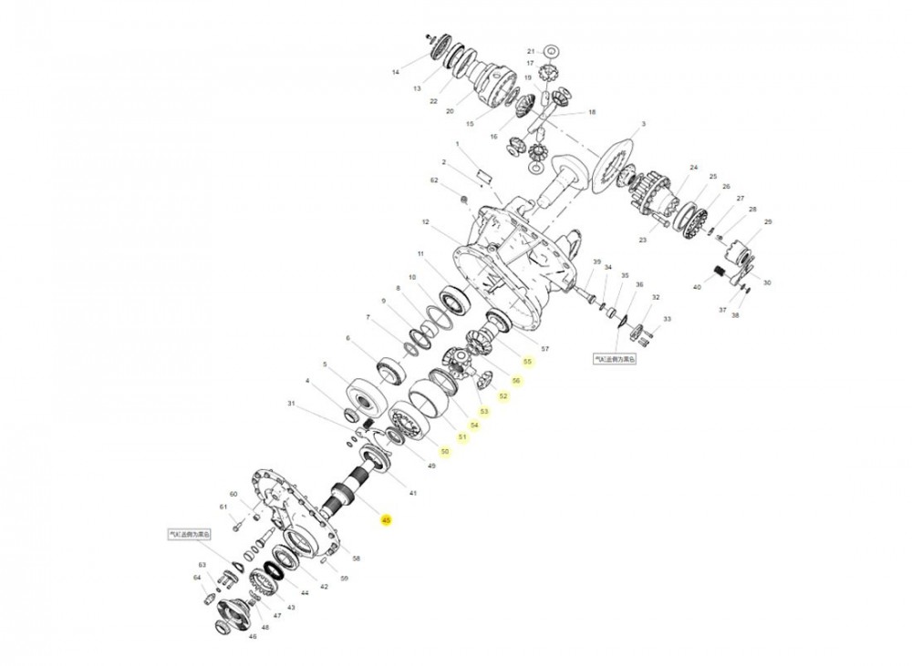 810W35606-0011 轴间差速器总成,Inter-shaft differential assembly,济南向前汽车配件有限公司