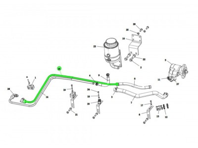 DZ91189470195  压油管总成,Steering pressure oil pipe,济南向前汽车配件有限公司