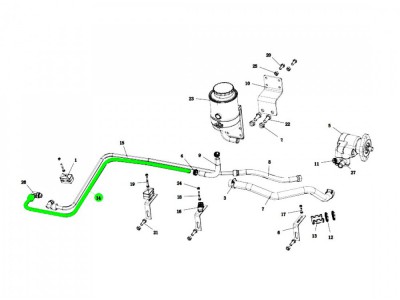 DZ91189470197  回油钢管总成,oil return tube,济南向前汽车配件有限公司