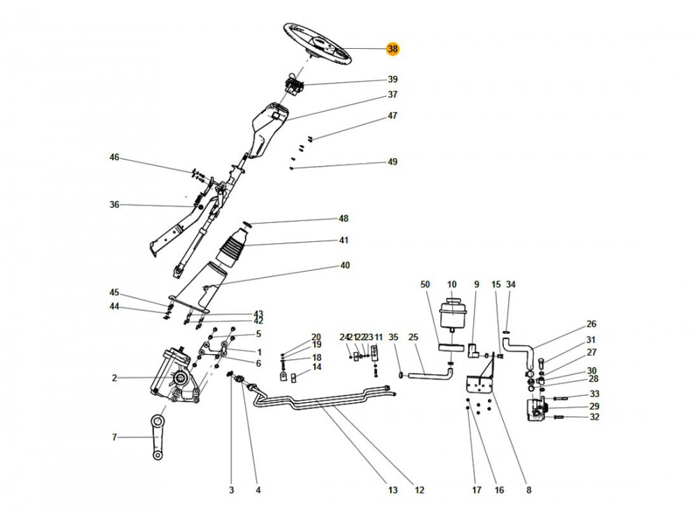 LG9704470060 方向盘总成,Steering wheel assembly,济南向前汽车配件有限公司