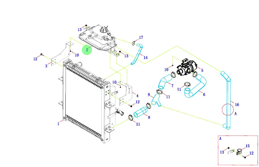 L1130410101A0 副水箱总成,Auxiliary water tank assembly,济南向前汽车配件有限公司