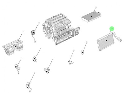 DZ14251841101 蒸发器芯体总成,Evaporator core body,济南向前汽车配件有限公司
