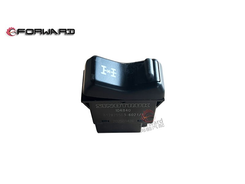 SINOTRUK HOWO T5G 車身駕駛室電器系統(tǒng) 812W25503-6021 軸間差速鎖開關