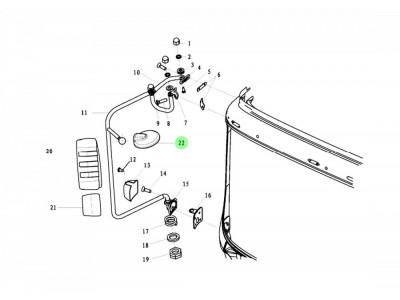 DZ13241770070 下视镜总成,Downview mirror assembly,济南向前汽车配件有限公司