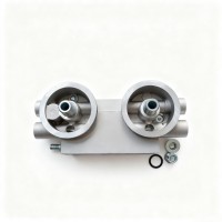 供应重卡柴油滤清器 WDK999-1双杯滤座 发动机配件油滤底座 油滤支架