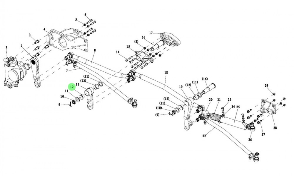 DZ95319431216  摇臂衬套,Busbar of rocker arm,济南向前汽车配件有限公司