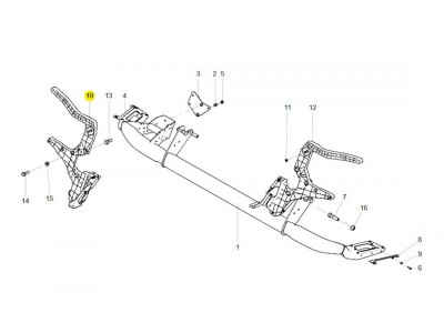 AZ962593001004  保险杠右支架总成,Bumper right bracket assembly,济南向前汽车配件有限公司