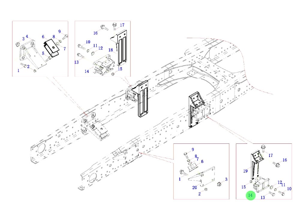 H4101020003A0 后悬置软垫,Rear suspension soft pad,济南向前汽车配件有限公司