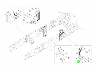 H4101020003A0 后悬置软垫,Rear suspension soft pad,济南向前汽车配件有限公司