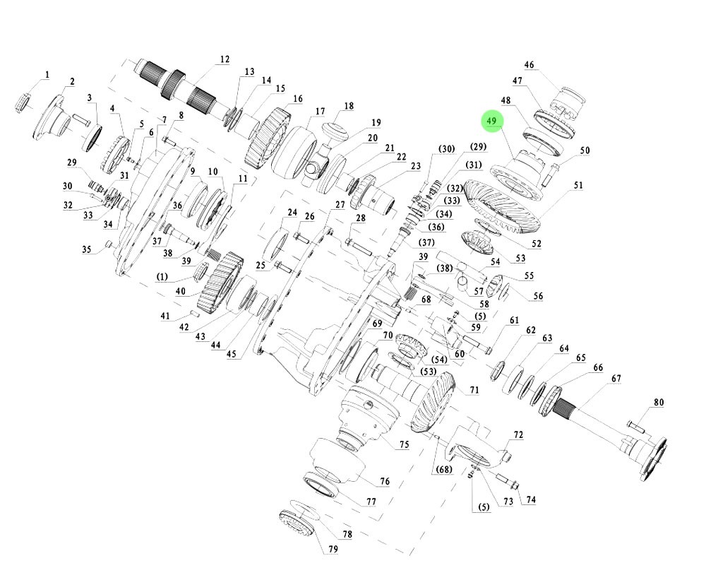 SHACMAN HANDE HDZ300 TGX 行走驅(qū)動(dòng)橋系統(tǒng) DZ90149320006  輪間差速器殼/DZ90149320006 輪間差速器殼