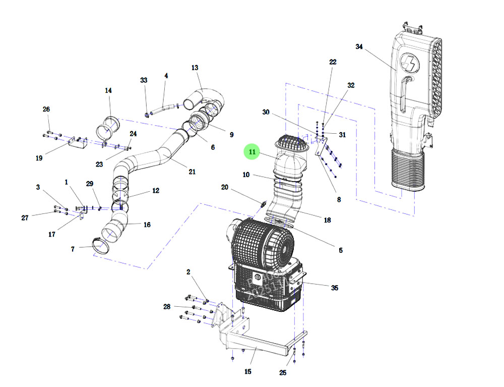 SHACMAN F3000 動(dòng)力發(fā)動(dòng)機(jī)進(jìn)氣系統(tǒng) DZ93259190009 進(jìn)氣底座總成/DZ93259190009 底座總成