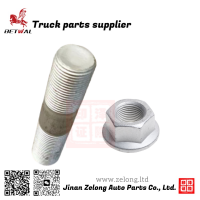 WG9725520229 Hexagon Flange Nut M18*1.5 WG9725520231 Stud Bolt for Sitrak C7H Howo T7H六角法兰螺母