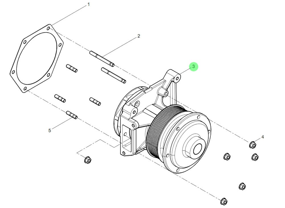 SHACMAN SX2190 WEICHAI WP10 動力冷卻系統 612600061603 水泵總成/612600061603 水泵總成
