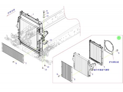 H4130090102A0 冷却模块带护风罩总成,Cooling module,济南向前汽车配件有限公司