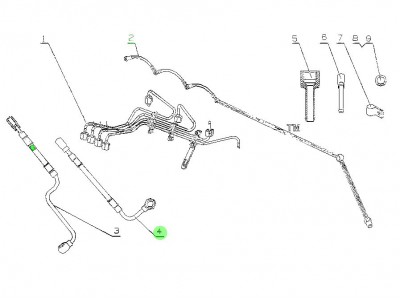 D08SA-1104400  输油管,Oil delivery pipe,济南向前汽车配件有限公司