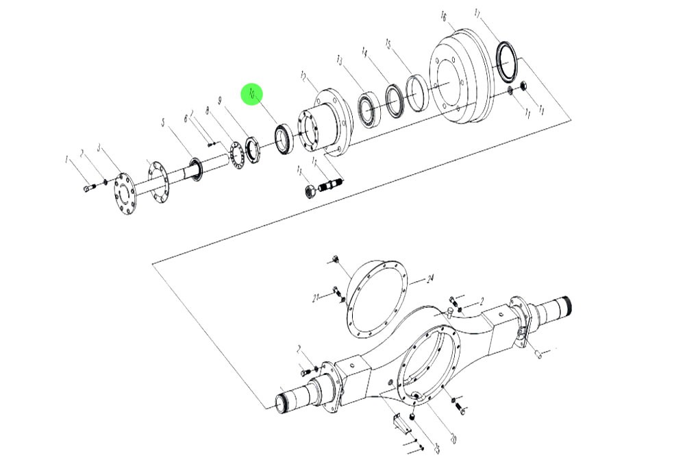FG7103001657+010 后轮毂外轴承,Rear hub outer bearing,济南向前汽车配件有限公司