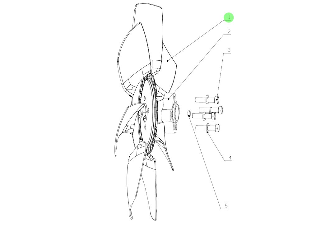 J490A-1308150A  风扇总成,Fan assembly,济南向前汽车配件有限公司