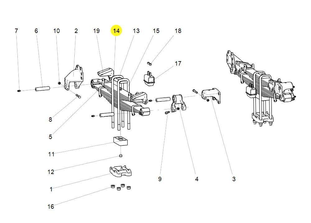 LG9709520470  后簧骑马螺栓,Rear spring riding bolt,济南向前汽车配件有限公司