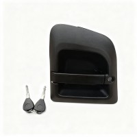 陕汽德龙外把手外拉手车门锁车门把手外开门 德龙X3000车门外把带锁芯(左)DZ14251340041