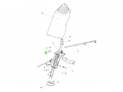 FG9806242560 换挡软轴总成,Shift flexible shaft assembly,济南向前汽车配件有限公司