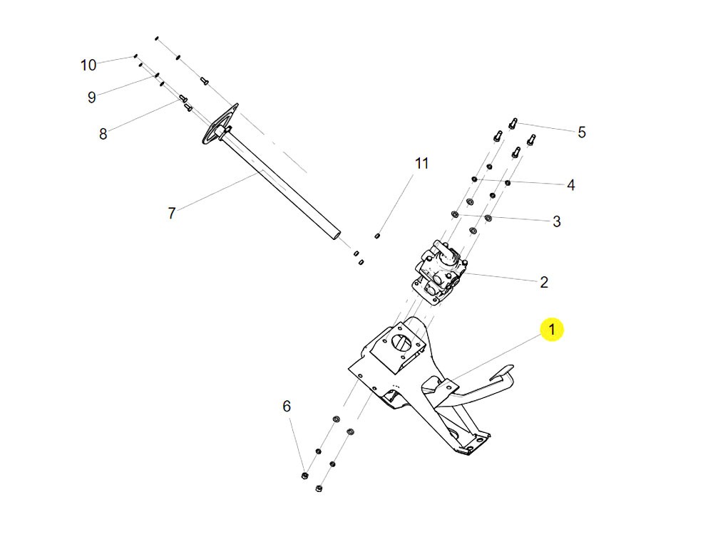 LG9700363003   制动踏板操纵总成（气压制动右置）,Brake pedal assembly,济南向前汽车配件有限公司
