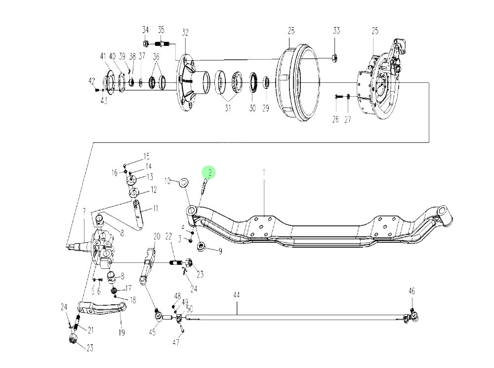 LG4003002701+006 转向节销锁栓,Steering knuckle pin lock bolt,济南向前汽车配件有限公司