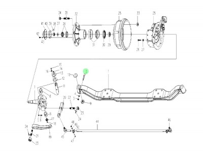 LG4003002701+006 转向节销锁栓,Steering knuckle pin lock bolt,济南向前汽车配件有限公司