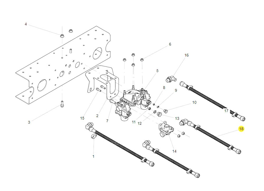 FG9804360027  后气制动软管,Rear air brake hose,济南向前汽车配件有限公司