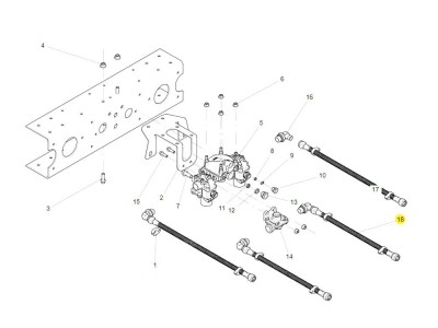 FG9804360027  后气制动软管,Rear air brake hose,济南向前汽车配件有限公司