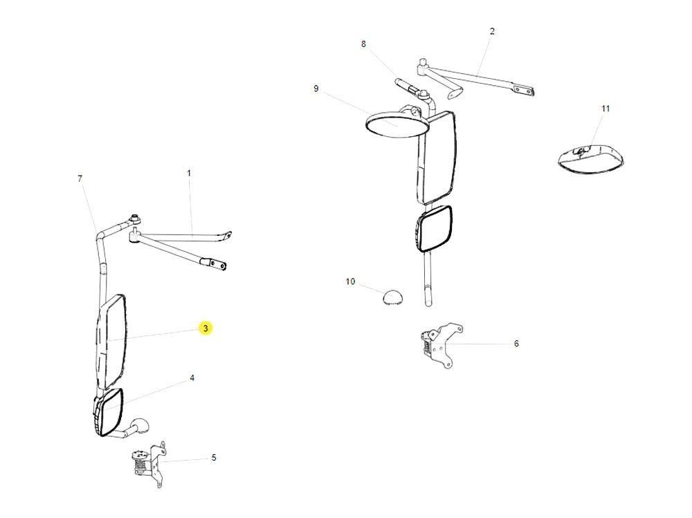LG1613770051 后视镜,Rearview mirror,济南向前汽车配件有限公司
