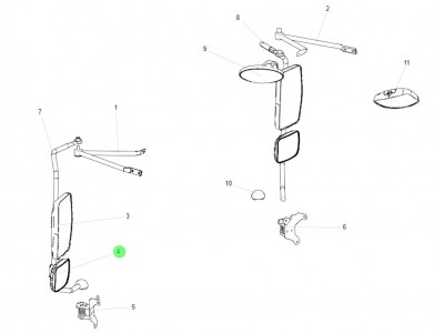 LG1613770052  广角后视镜,Wide-angle rearview mirror,济南向前汽车配件有限公司